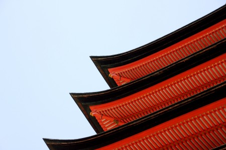 豊国神社本殿隣りの五重塔。 豊国神社本殿隣りの五重塔。